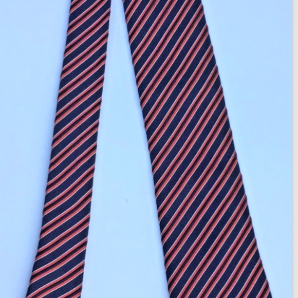 ETON dark blue & red striped Silk Tie.Made in Italy 🇮🇹 - Picture 2 of 6